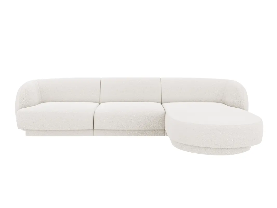 Miley Boucle Ecksofa rechts 4 Sitzer