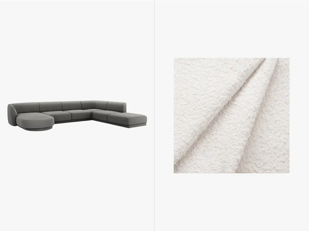 Miley Panoramic Ecksofa rechts 6 Sitzer