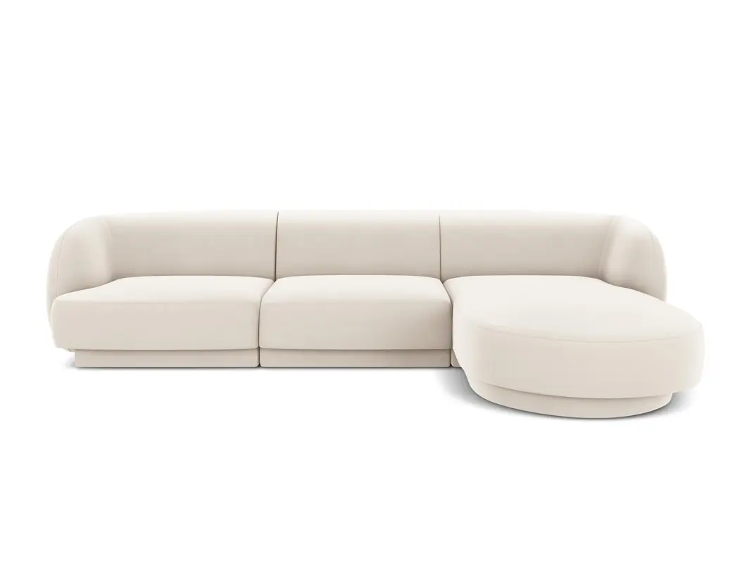 Miley Velour Ecksofa rechts 4 Sitzer