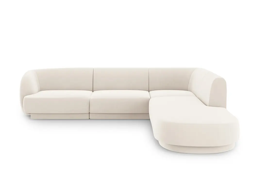 Miley Velour Ecksofa rechts 6 Sitzer