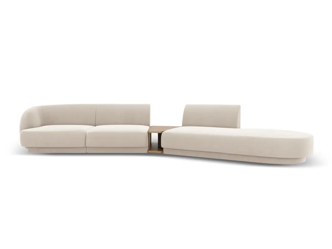 Miley Velour modulares Sofa rechts 4 Sitzer