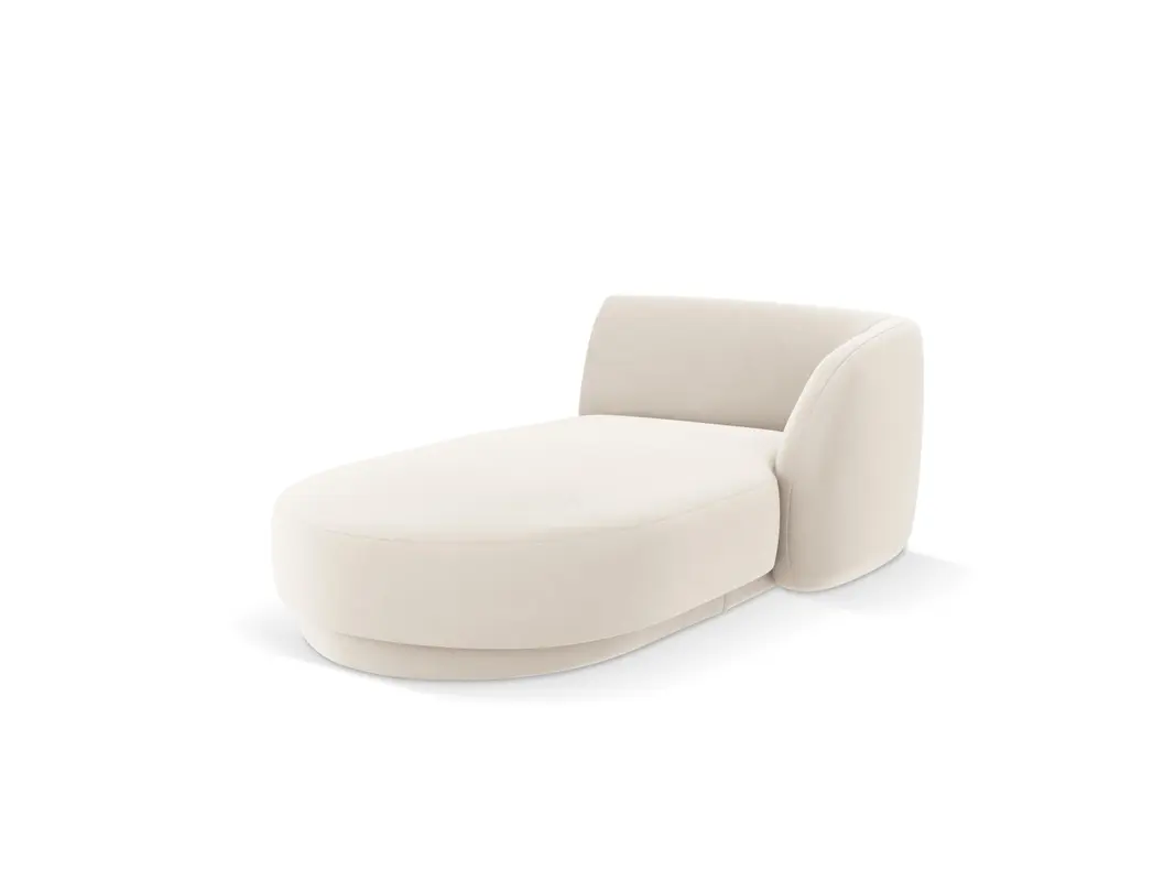 Miley Velour Sofa Chaise Lounge rechts 2 Sitzer