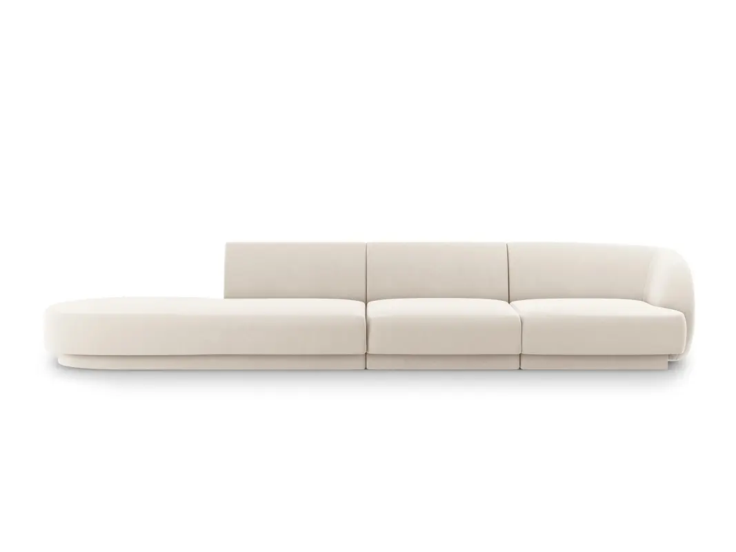 Miley Velour Sofa links 4 Sitzer