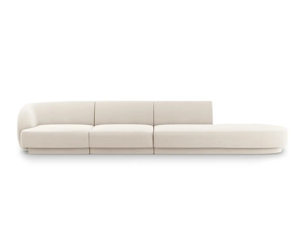 Miley Velour Sofa rechts 4 Sitzer