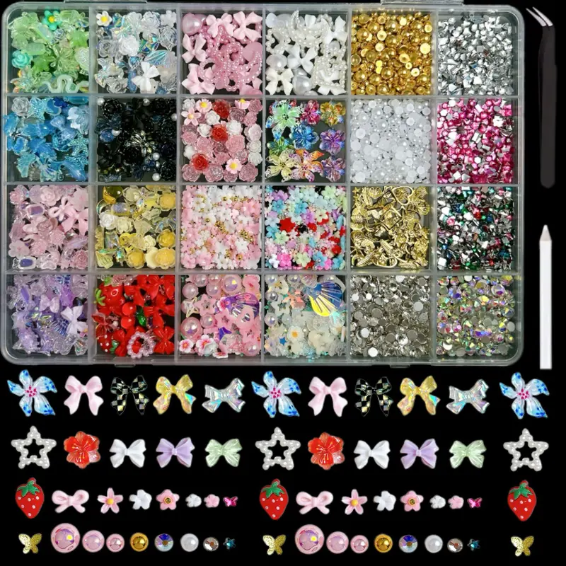 Mini Floral DIY Nagelsticker-Set