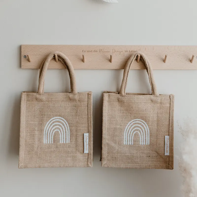 Mini Jute Shopper "Regenbogen"