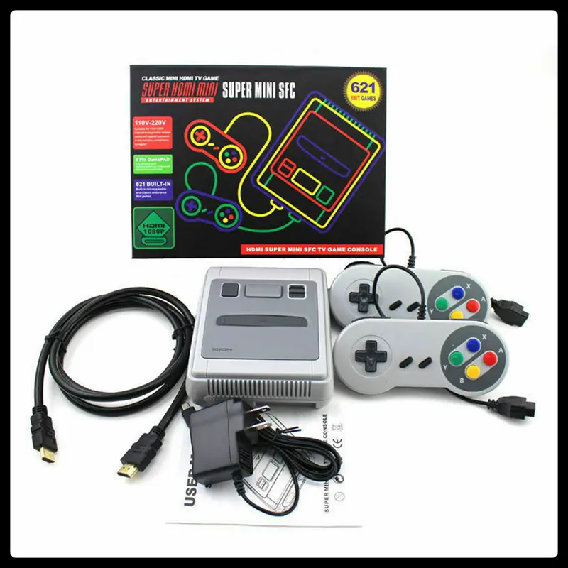 Mini Retro Game Konsole für TV (821 Spiele, HDMI, 2 Controller)