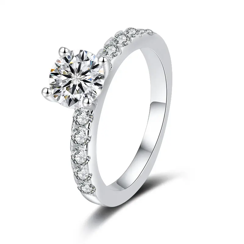 Moissanit Ring aus 925er Sterling Silber