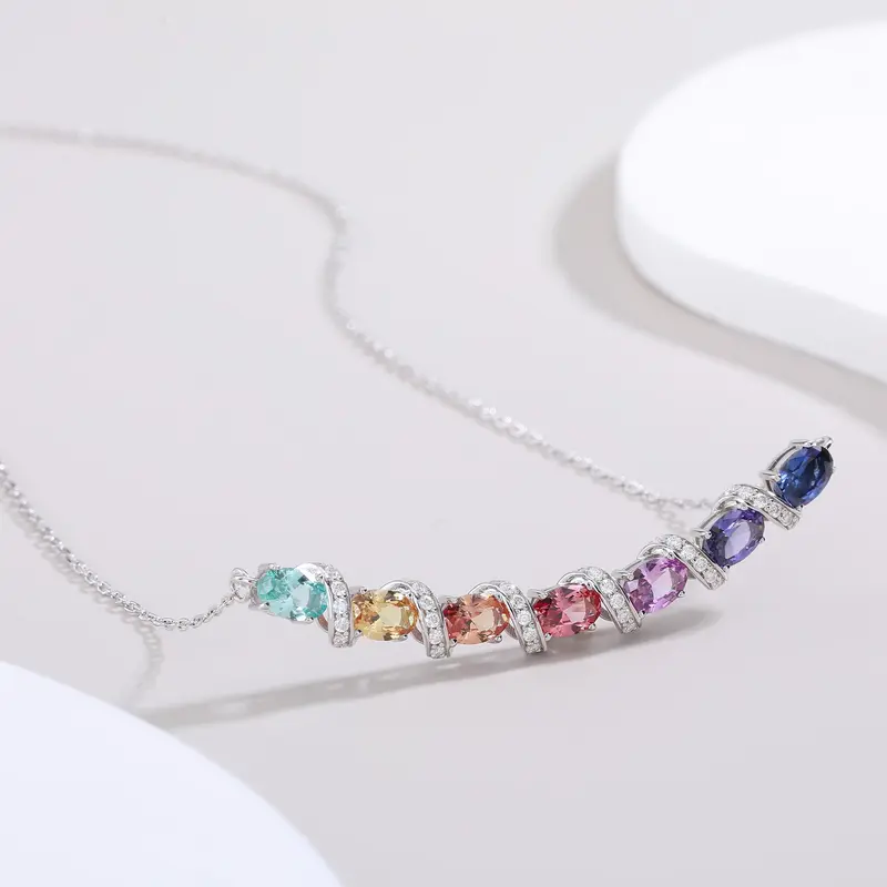 Moissanite-Kette «Aurora» · 925 Silber, GRA-zertifiziert
