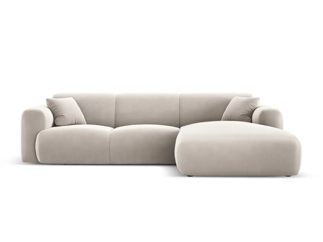 Molino Velour Ecksofa rechts 4 Sitzer