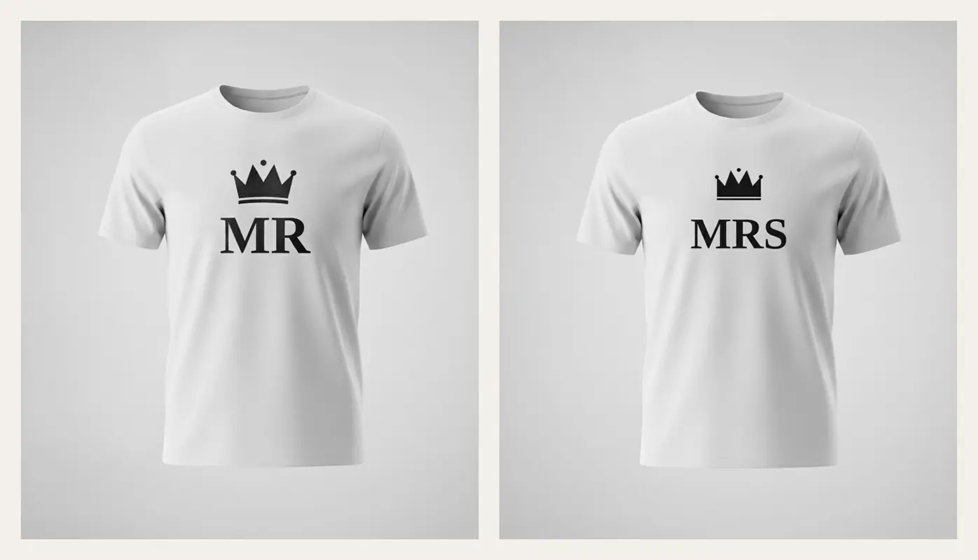 Mr & Mrs Partner-Shirts · Couple T-Shirts zur Hochzeit 💍