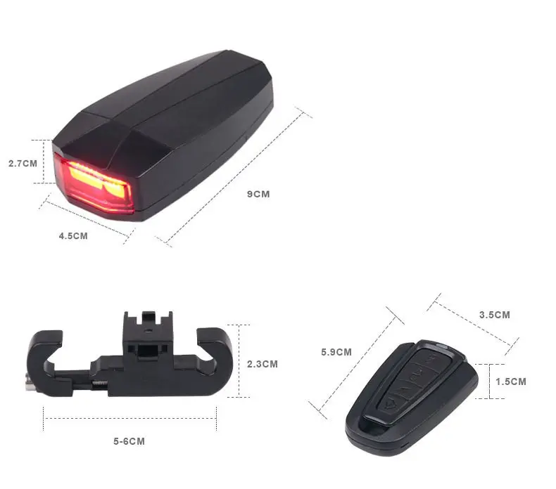 MTB Alarm-Hupe mit Licht