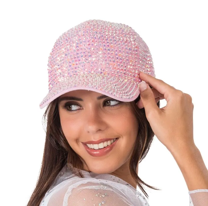 Mütze rosa mit Strass