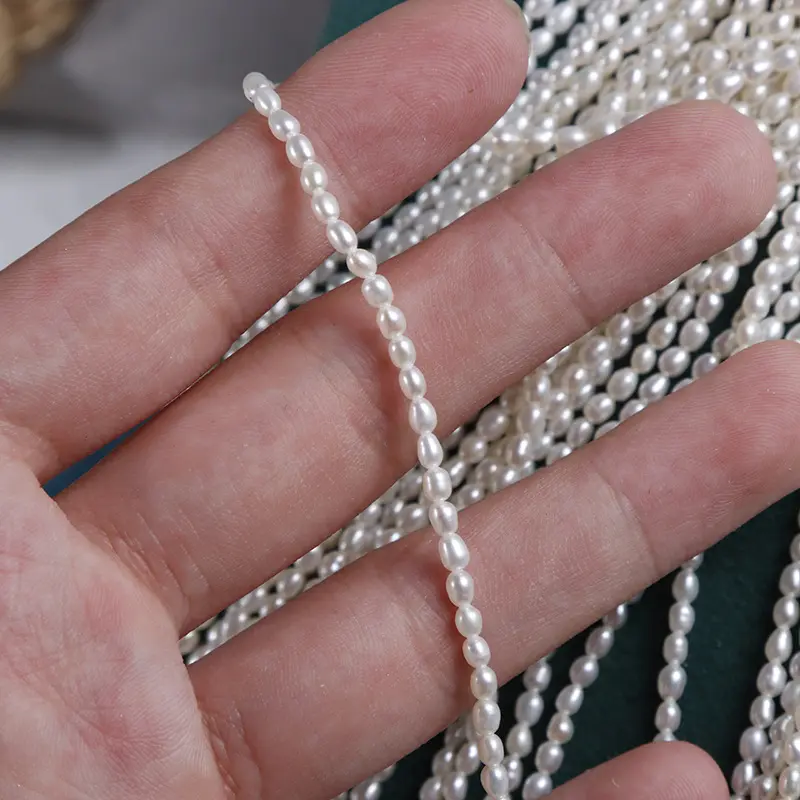 Natürliche Süßwasserperle feine Kette Schmuckmaterial
