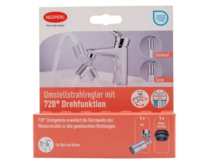 NEOPERL Mischdüse Umstellfunktion mit Kugelgelenk 720° M22x1/M24x1