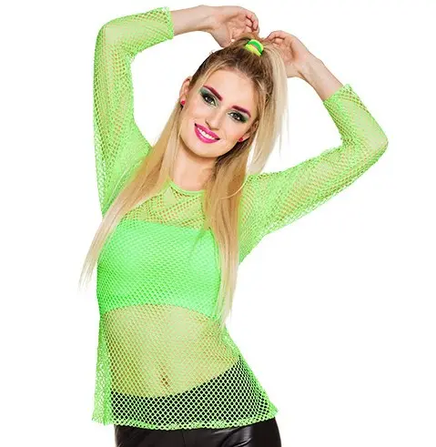 Netz Shirt neon grün