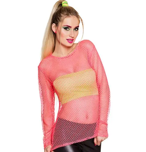 Netz Shirt neon pink