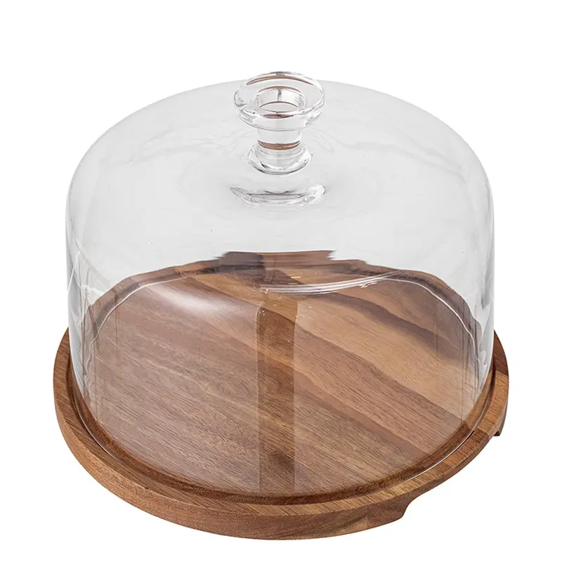 Nici Kuchenteller mit Glocke, Natur, Akazie