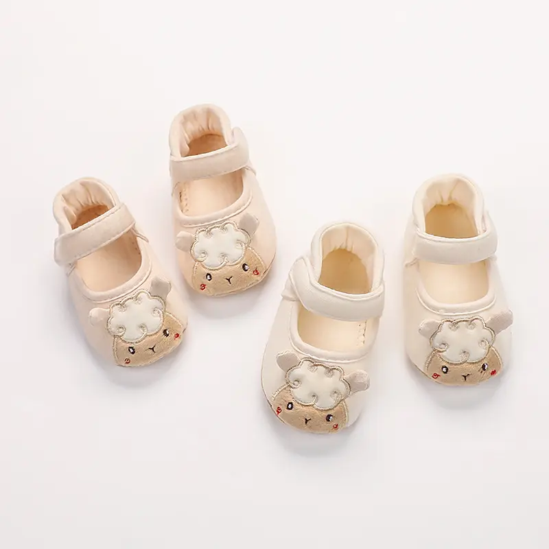 Niedliche Lammfarbene Baumwoll-Schlappen für Babys