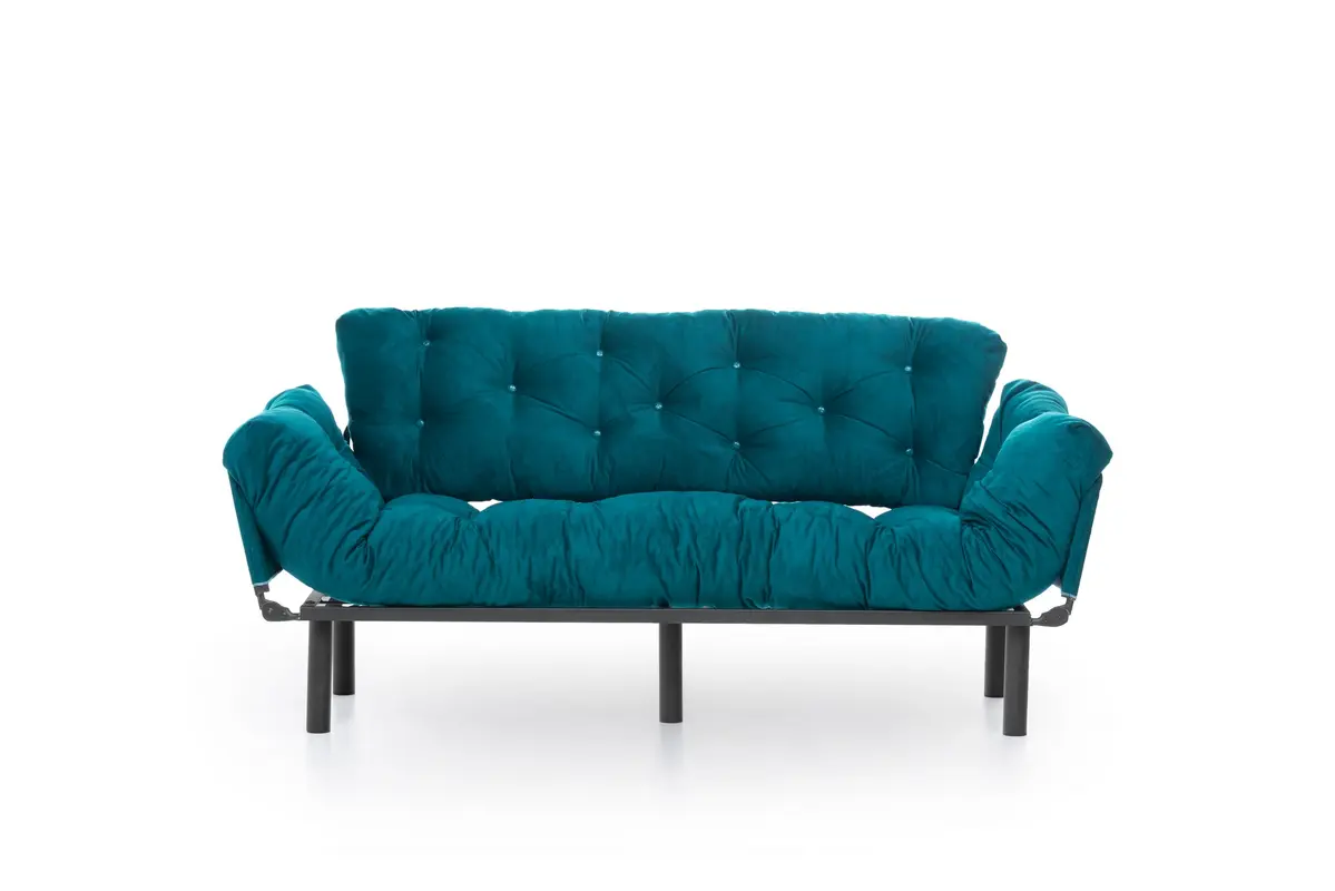 Nitta Triple Bettsofa - Petrolgrün
