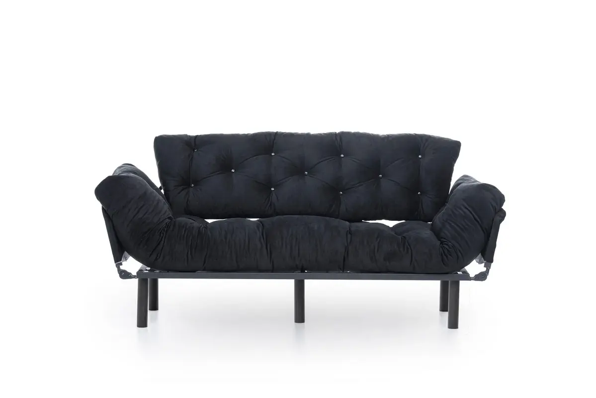 Nitta Triple Bettsofa - Schwarz