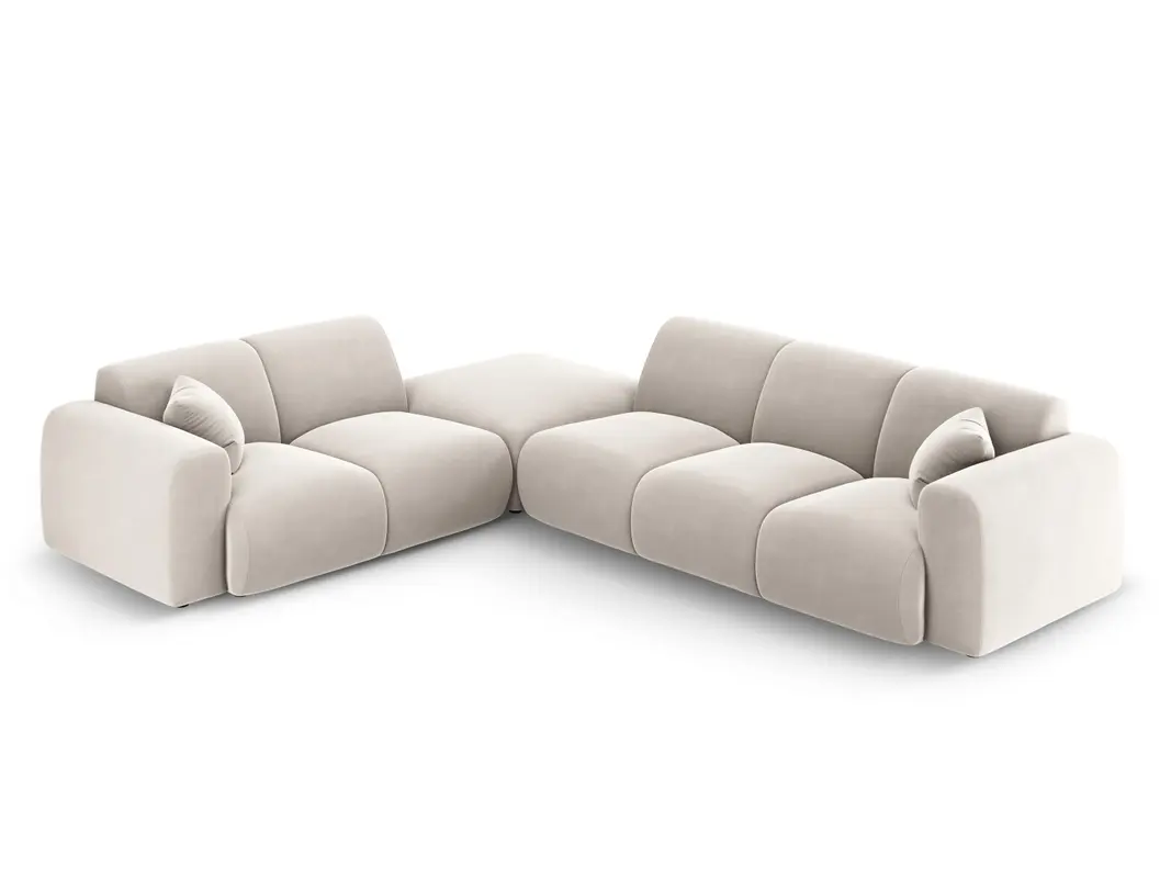 Nolio Velour Ecksofa links 4 Sitzer 250cm