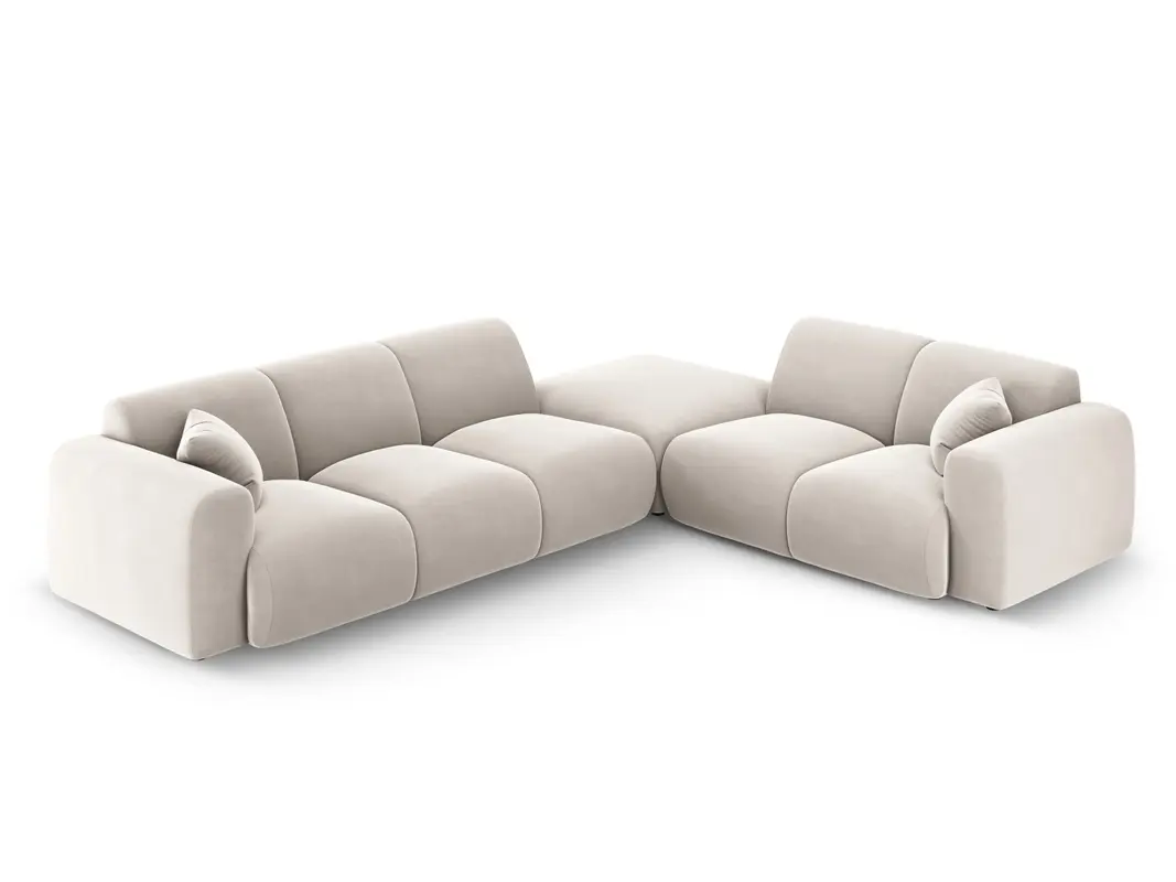 Nolio Velour Ecksofa rechts 4 Sitzer 250cm