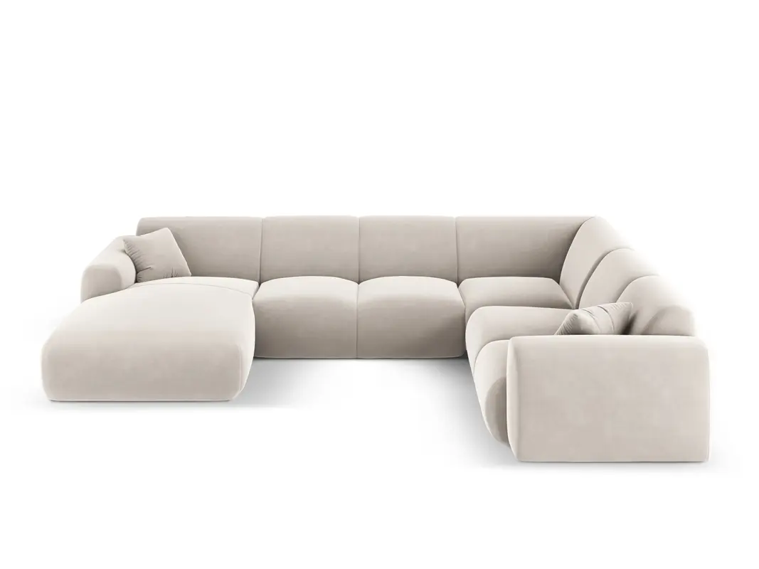 Nolio Velour Panoramic Ecksofa rechts 6 Sitzer 252cm
