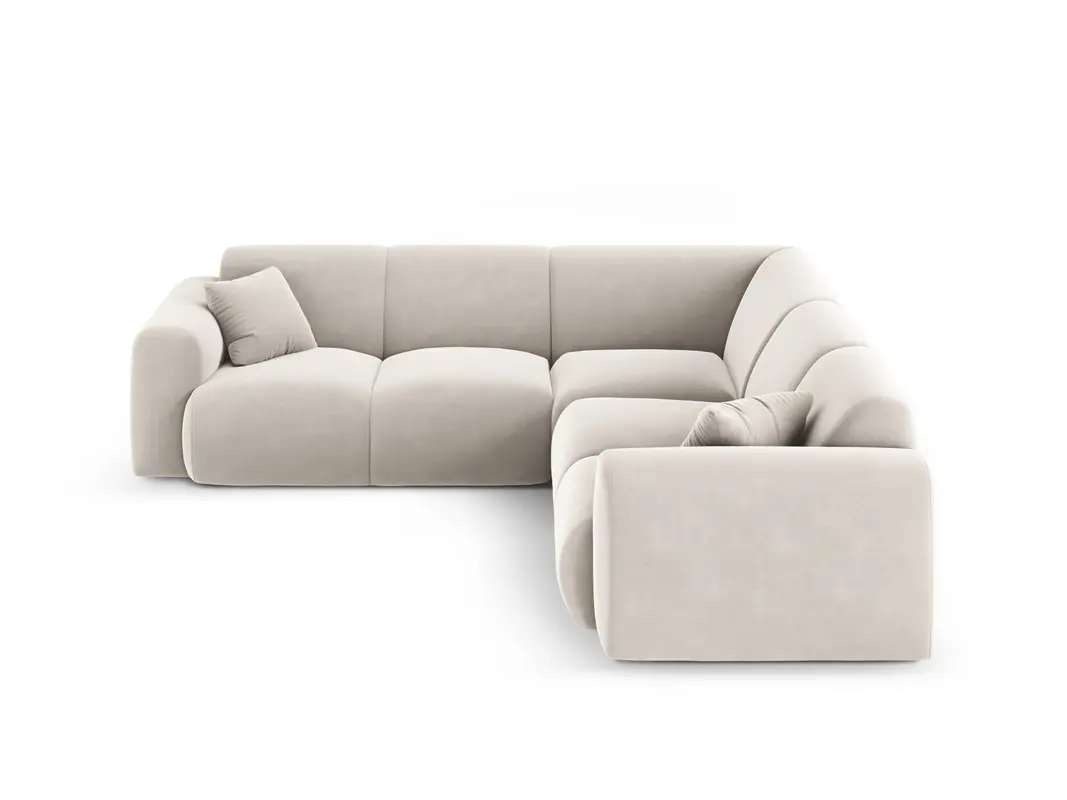 Nolio Velour Symmetrical Ecksofa 5 Sitzer 252cm