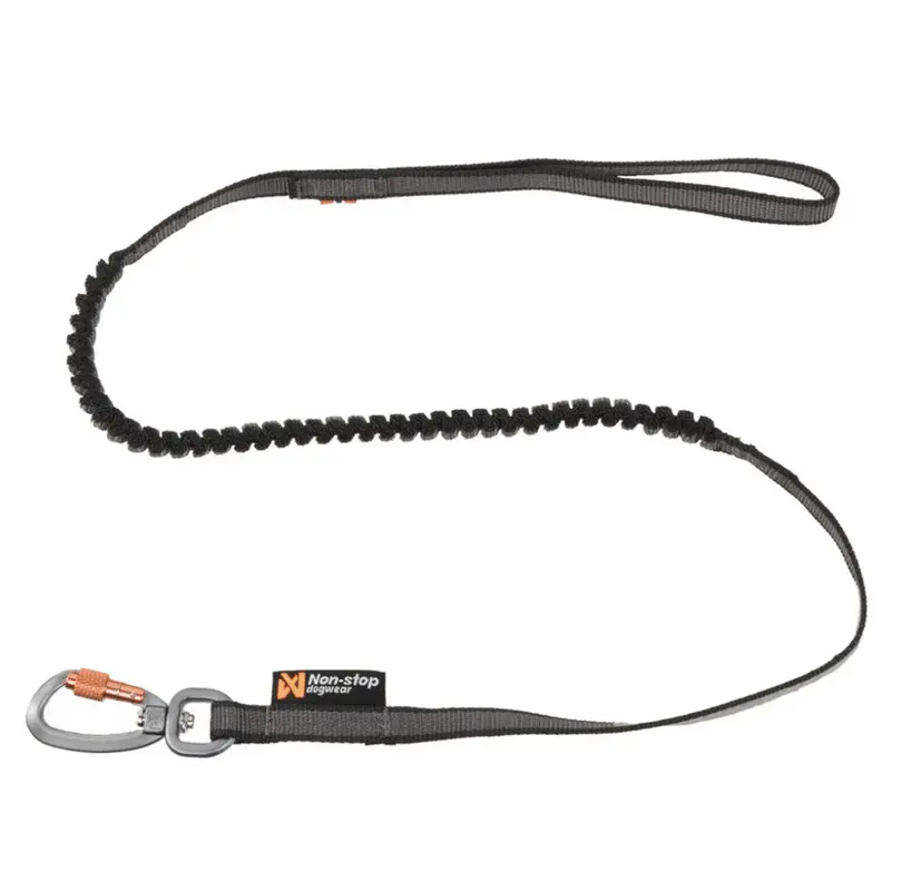 Non-stop dogwear Touring bungee leash "black/grey"