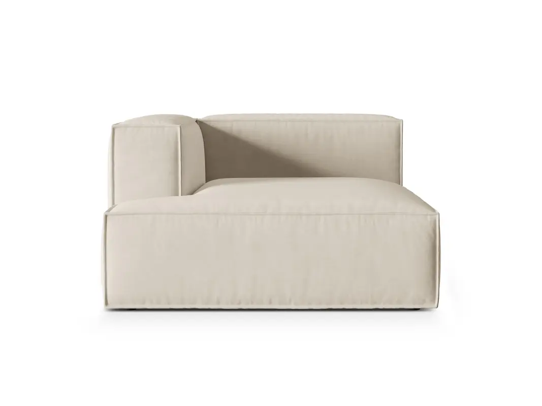 Nuria Velour Chaise Longue links 1 Sitzer