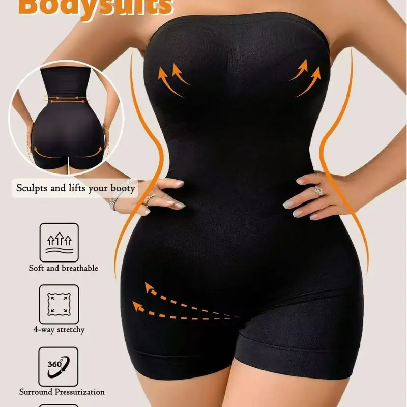 Off Shoulder Bandeau Shapewear Bodysuit
