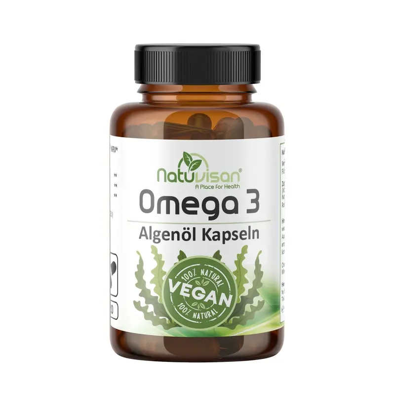 Omega-3 Algenöl Kapseln mit EPA & DHA vegan 120 Kapseln