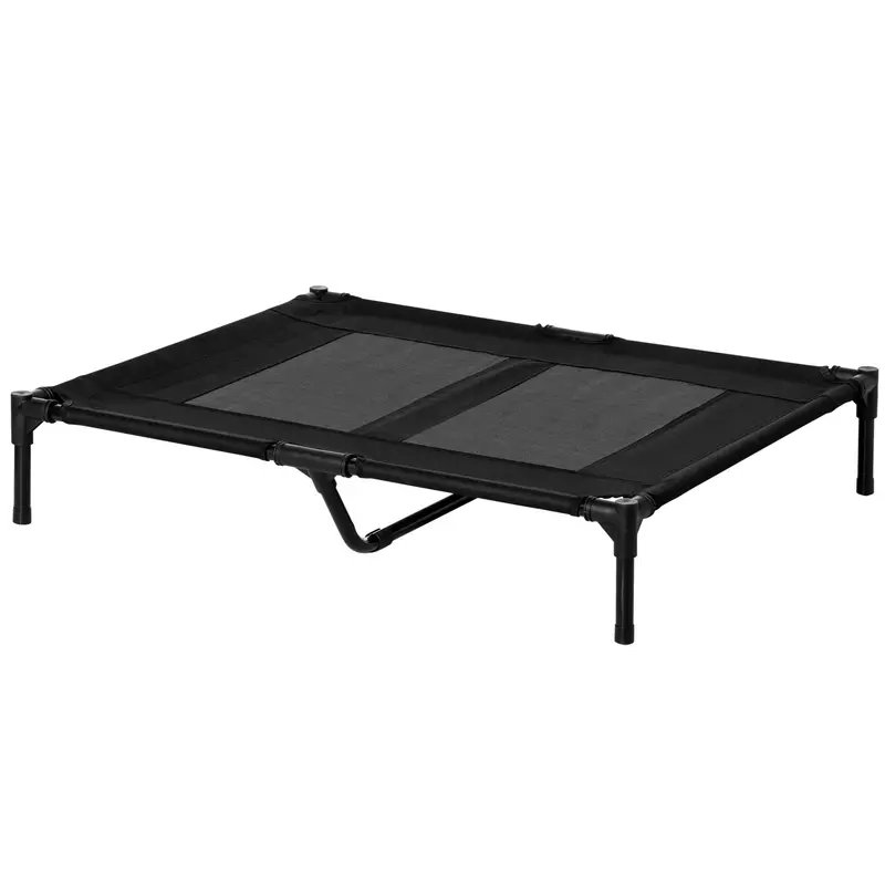 Outdoor-Hundebett klappbar atmungsaktiv Schwarz, 92x76x18cm