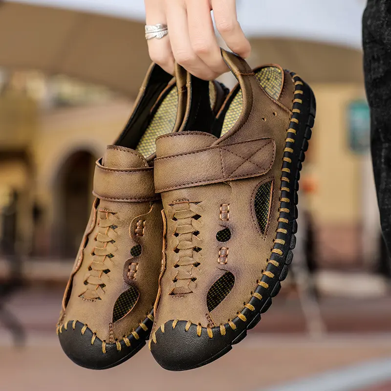 Outdoor-Leder-Sandalen