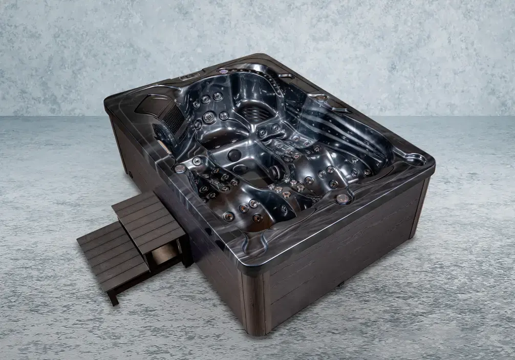 Outdoor Whirlpool, Jacuzzi dunkel / schwarz Torina USA