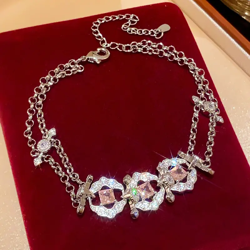 Ovales Zirkonia Armband im Pariser Stil