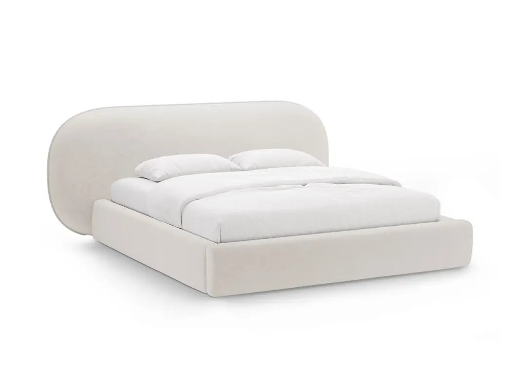 Ovalo Bett mit Stauraum mit Kopfteil 140cm