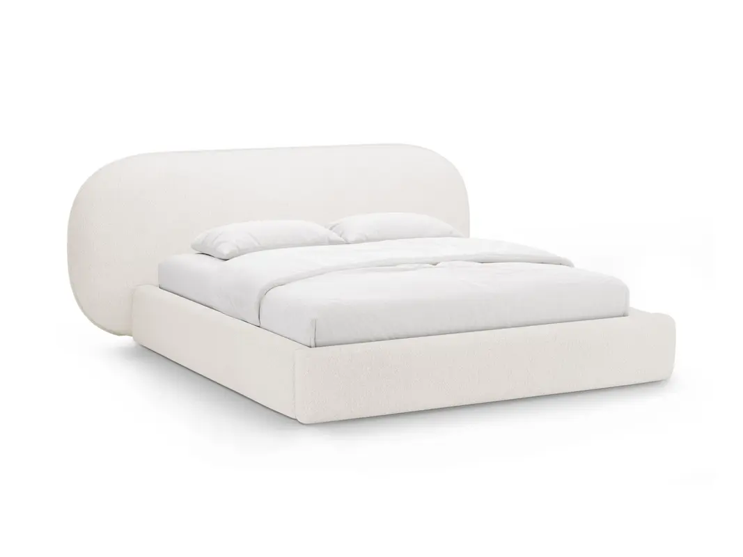 Ovalo Bett mit Stauraum mit Kopfteil 160cm