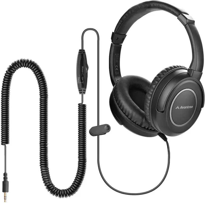 Over Ear TV Kopfhörer HF039 mit 5M Spiralkabel