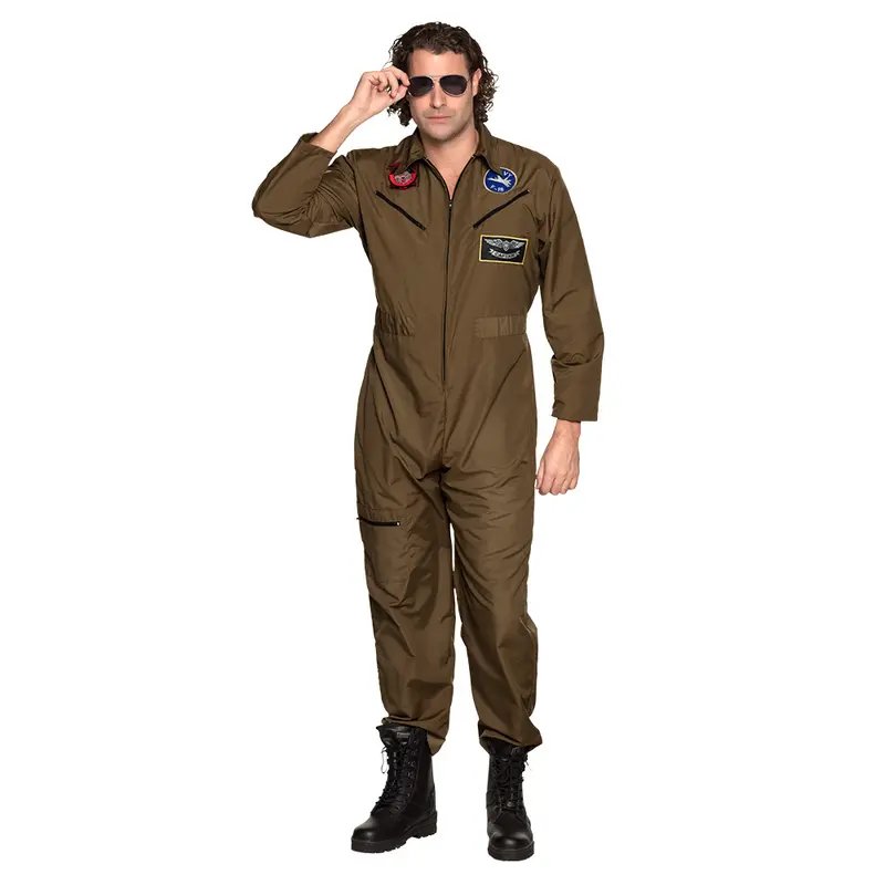 Overall Kampfjetpilot grün