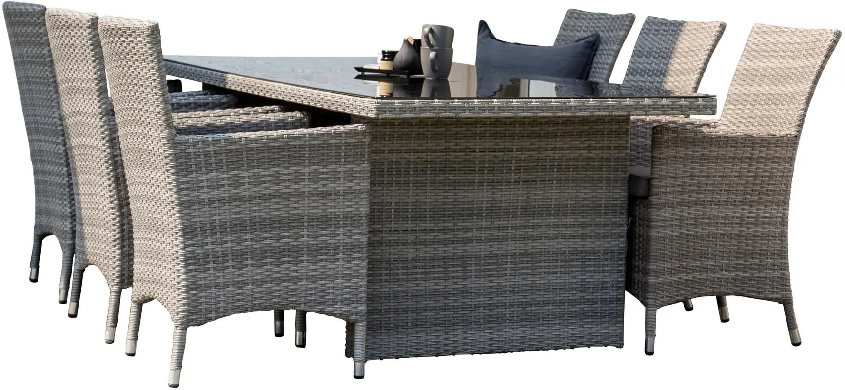 Padova Outdoor-Tischset + Malin 200cm/6St.