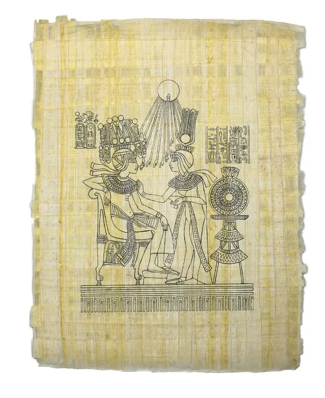 Papyrus Gross-Formate - Der goldene Thron des Tut Anch Amun
