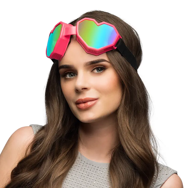 Partybrille rosa Herzform