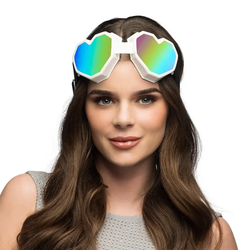 Partybrille weiss Herzform