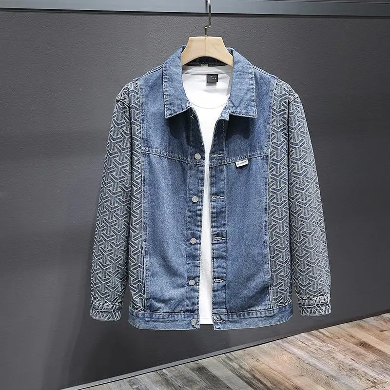 Patchwork Denim Jacke für Herren