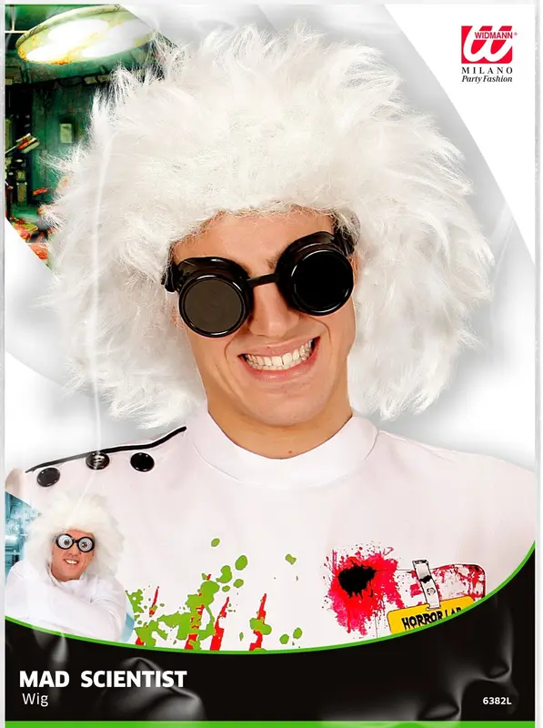Perücke Lunatic Mad Scientist