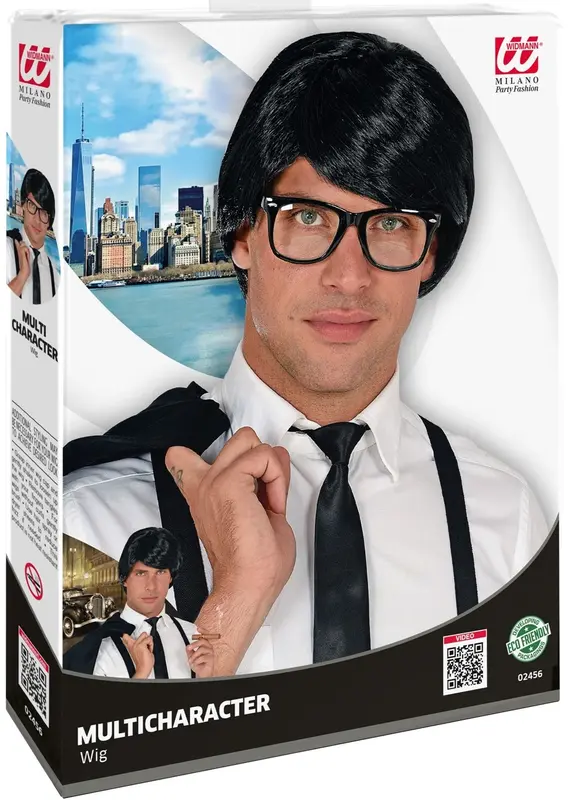 Perücke schwarz für Herren