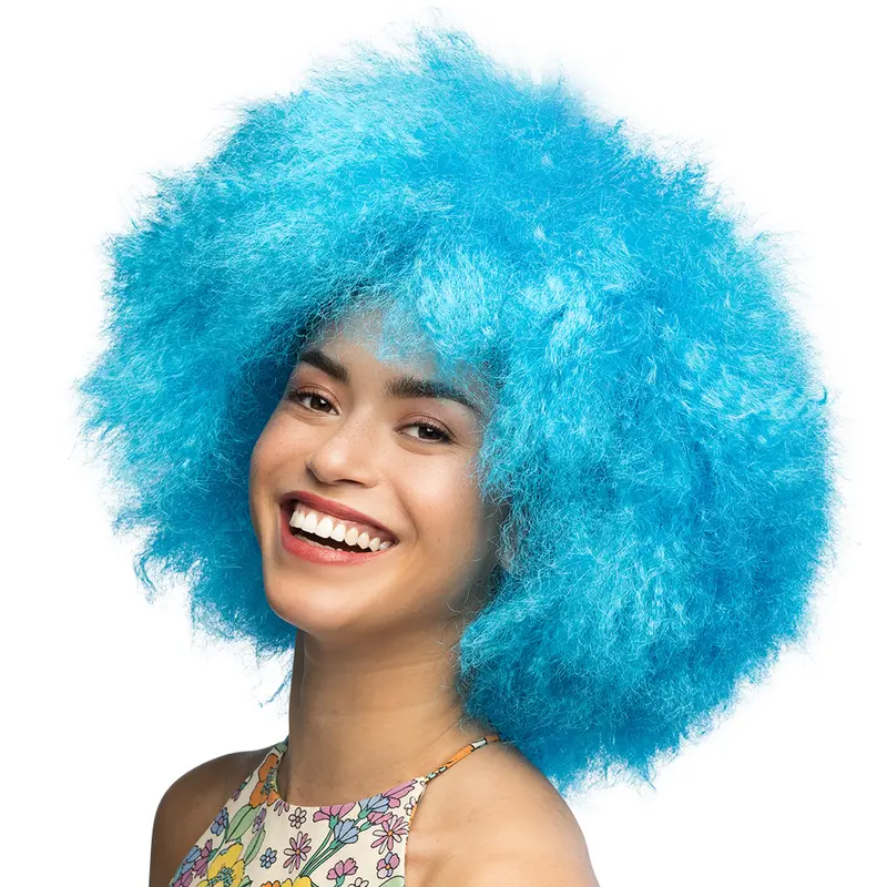 Perücke Sugar neon blau