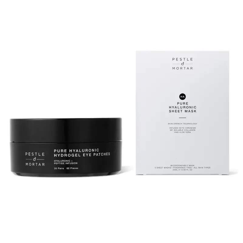 Pestle & Mortar Pure Hyaluronic Face & Eye Mask Set